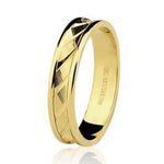 Aliança Reta 4,4mm Bodas de Ouro 18K - VJ0132 (Unitário)