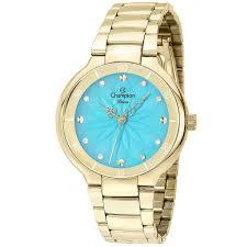 Relógio Champion Feminino Diva Dourado CN25234F - oticasvitoria
