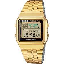 Relógio CASIO Digital Vintage A500WGA-1DF *World Time - oticasvitoria