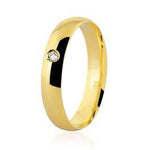 Aliança Lisa Anatômica 4,0mm Brilhante Ouro 18K - VJ840PA (Unitário)