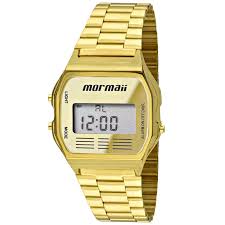 Relógio MORMAII Digital Vintage Dourado MOJH02AB/4D