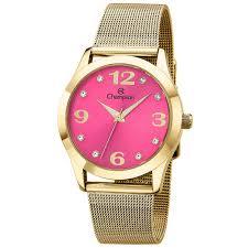 Relógio Champion Feminino Dourado CN29098L - oticasvitoria