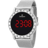 Relógio CHAMPION Digital Led Prata CH40160T - oticasvitoria
