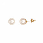 Brinco Pérola 6mm ouro 18k - VJBR058