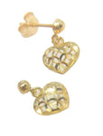 Brinco Pingente Coraçao Vazado Ouro 18K - 70016314 - oticasvitoria