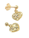 Brinco Pingente Coraçao Vazado Ouro 18K - 70016314 - oticasvitoria