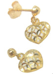 Brinco Pingente Coraçao Vazado Ouro 18K - 70016314 - oticasvitoria