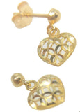 Brinco Pingente Coraçao Vazado Ouro 18K - 70016314 - oticasvitoria