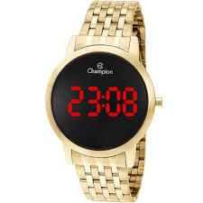 Relógio CHAMPION Digital Led Dourado CH40099H - oticasvitoria