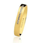 Aliança Lisa Reta 3,8mm com Brilhantes Ouro 18K - VJ0314P  (Unitário)