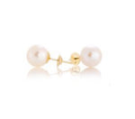 Brinco Pérola 7mm ouro 18k - VJBR060