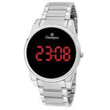Relógio CHAMPION Digital Led Prata CH40124T - oticasvitoria