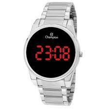 Relógio CHAMPION Digital Led Prata CH40124T - oticasvitoria