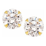 Brinco Pedra 10mm Zircônia Branco Ouro 18K - VJBR743-Z - oticasvitoria