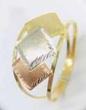 Anel Aro Duplo Tricolor Ouro 18K - 70019209 - oticasvitoria