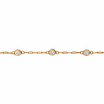 Pulseira Infantil Pedra 3mm Zircônia Branca 18K - VJPU008-Z - oticasvitoria