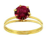 Anel Cálice 6MM Aro Duplo Zircônia Vermelha 18K - VJAN010-R