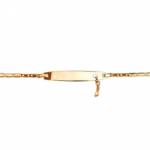 Pulseira Chapinha Figuinha Infantil 18K - VJPU408 - oticasvitoria